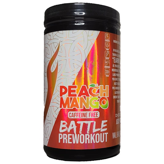 Valhallan Battle Pre-Workout Caffeine Free Peach Mango